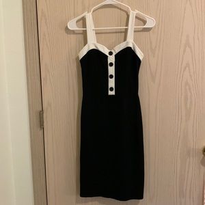 Mod Cloth xsmall women’s black and white midi dress